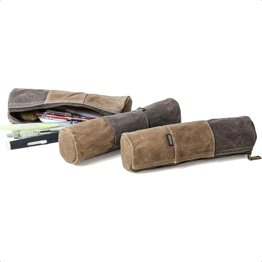 مشمع قماش قلم رصاص الحقيبة خمر انغلق منظم قرطاسية للأقلام أقلام الرصاص والاكسسوارات اليدوية متعددة الأغراض فائدة Cas
