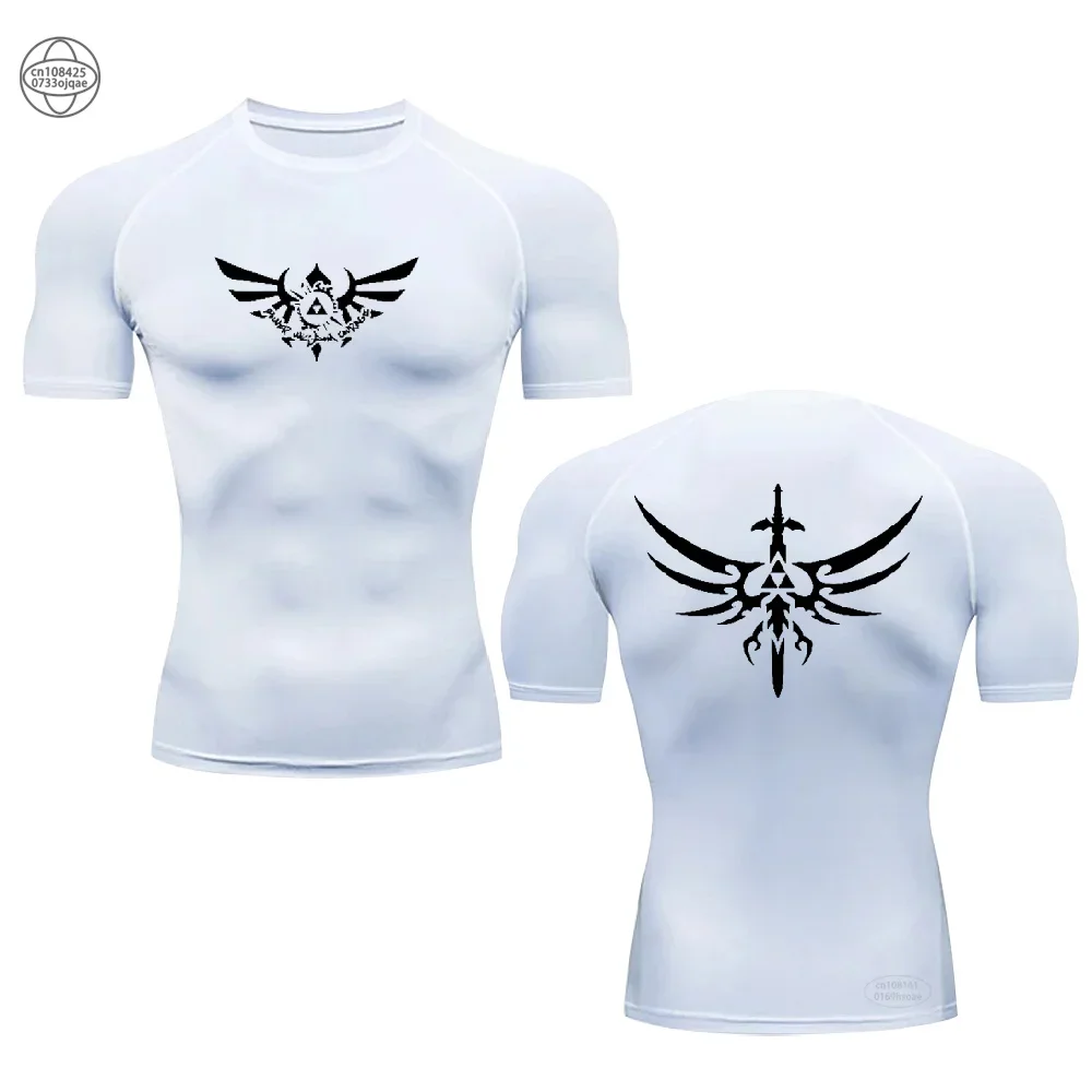 

Outdoor Workout Jogging Quick-drying Sportswear Tops Men's Compression Shirt Breathable Training Short-sleeved T-shirt S-3XL