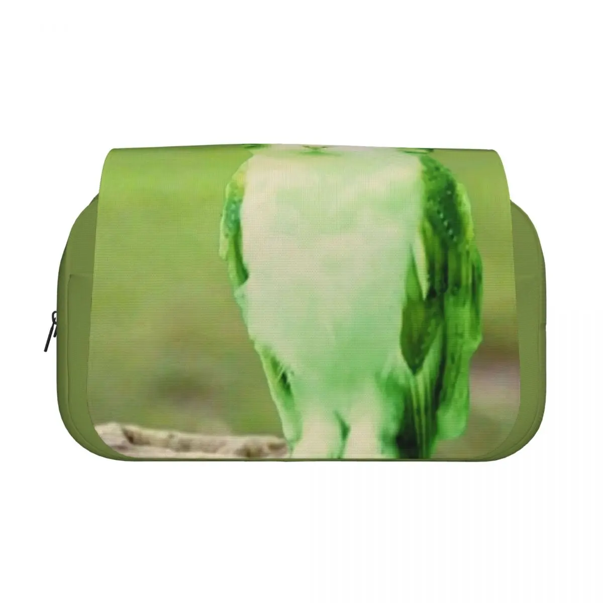 Owl Cat Meowl Alien Meme Double Clamshell Pen Case Pencilcases Pen Holder Bags School Supplies Stationery