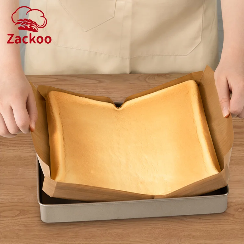 

Zakoo Reusable Cut Baking Oilcloth Food Grade Non-stick Cake Roll Baking Pan Mat Oil Paper Cloth for Square 28cm Baking Tray