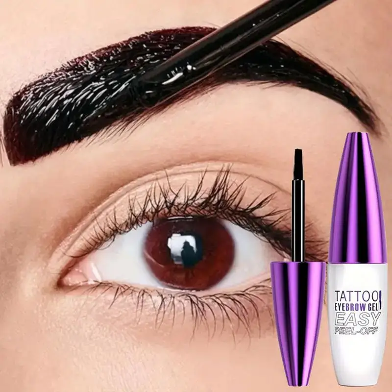 Peel Off Eyebrow Tint Tattoo Eyebrow Temporary Tint Transfer Proof and Smudge Proof Eyebrow Stain for Fuller & Defined Brows