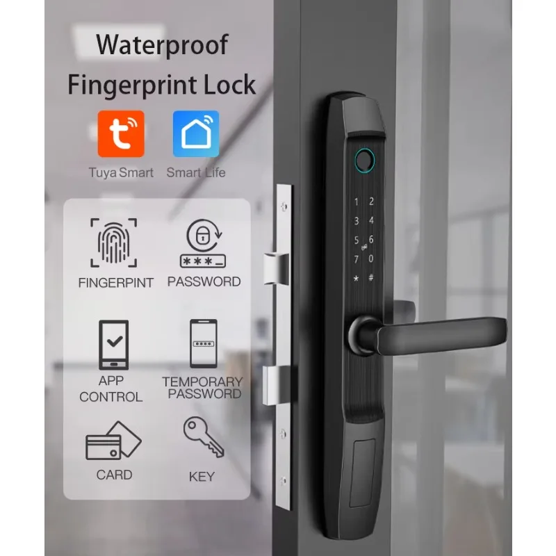 STLF Smart Home Digital Biometrico automatico Tuya Wifi Impronta digitale Smart Door Lock con alta sicurezza