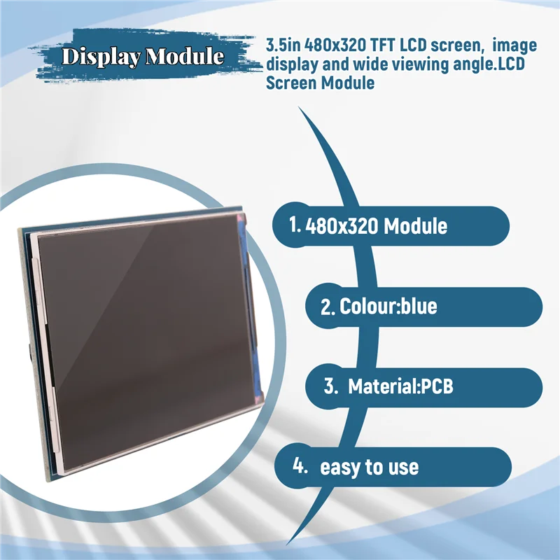 Modulo display A72T - Modulo schermo LCD TFT da 3,5 pollici 480X320 per scheda Arduino UNO e MEGA 2560 (colore: schermo 1XLCD)