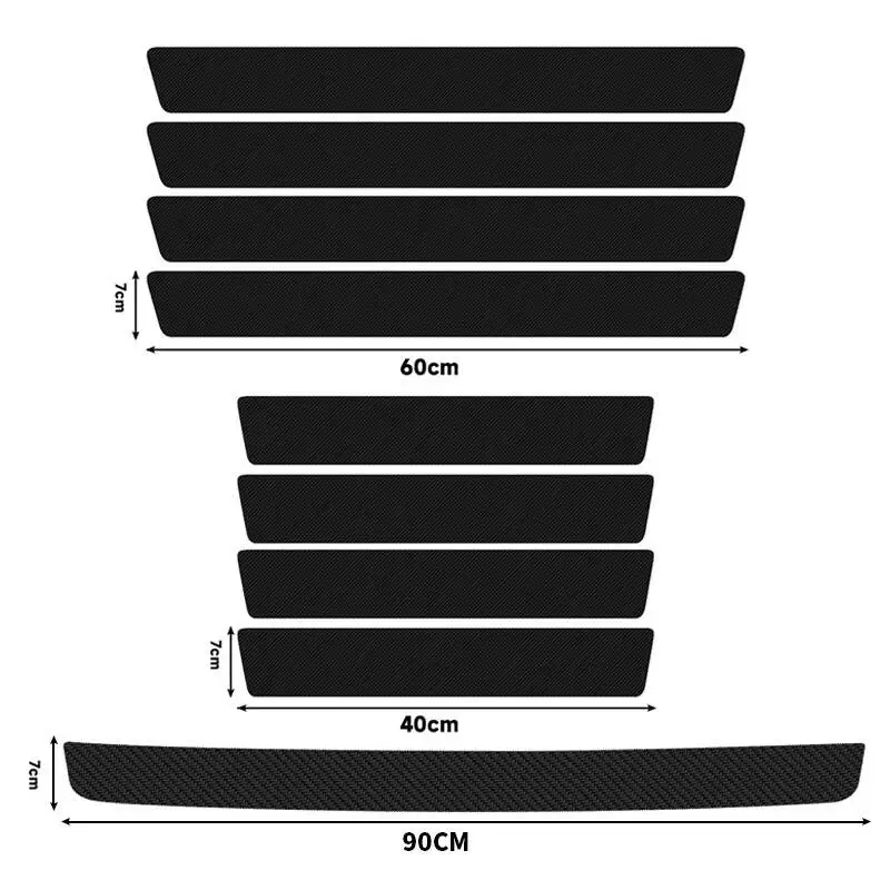 Car Threshold Strip Single Red Sporty Personalized Creative Car Door Pedal Anti-Scratch Protective Sticker Decoration