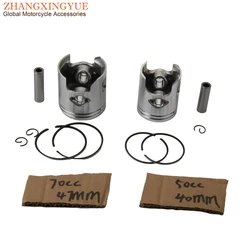 Scooter 40mm 47mm Booster50 Piston Kit For Malaguti 50 Centro Ciak F10 F12 Phantom F15 Firefox Yesterday 50cc 2T Engine Parts