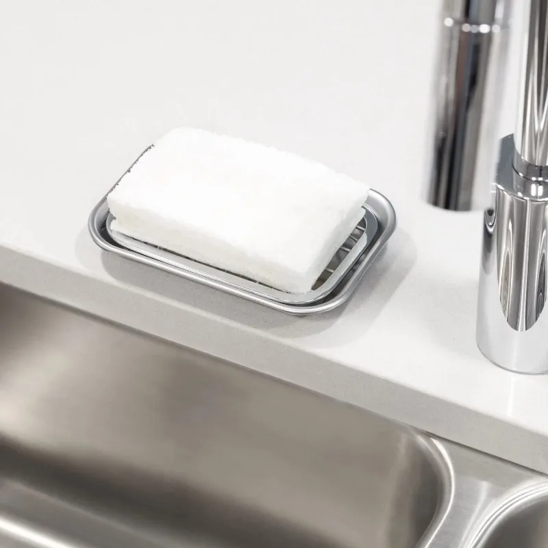 

Gia Bar Soap Dish for Bathroom Vanities, Kitchen Sink, 2 Piece, Polished