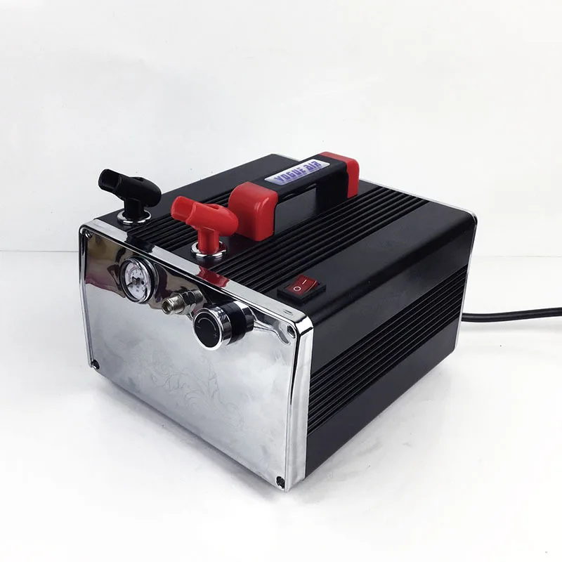 Silent Air Pump for Airbrush, Model Painting Furniture Repair Spraying Tool, also for Oxygen Injector