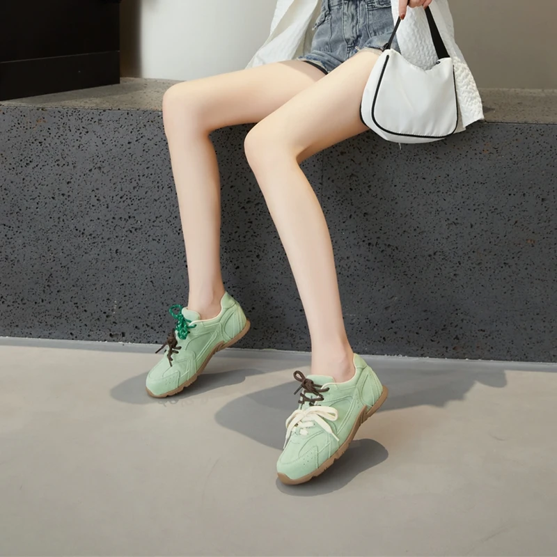 AIYUQI Damen-Sneaker 2026 – Neue rutschfeste deutsche Trainingsschuhe für Damen, flache, große Größen, aus echtem Leder, Laufschuhe für Frauen – Detail 16