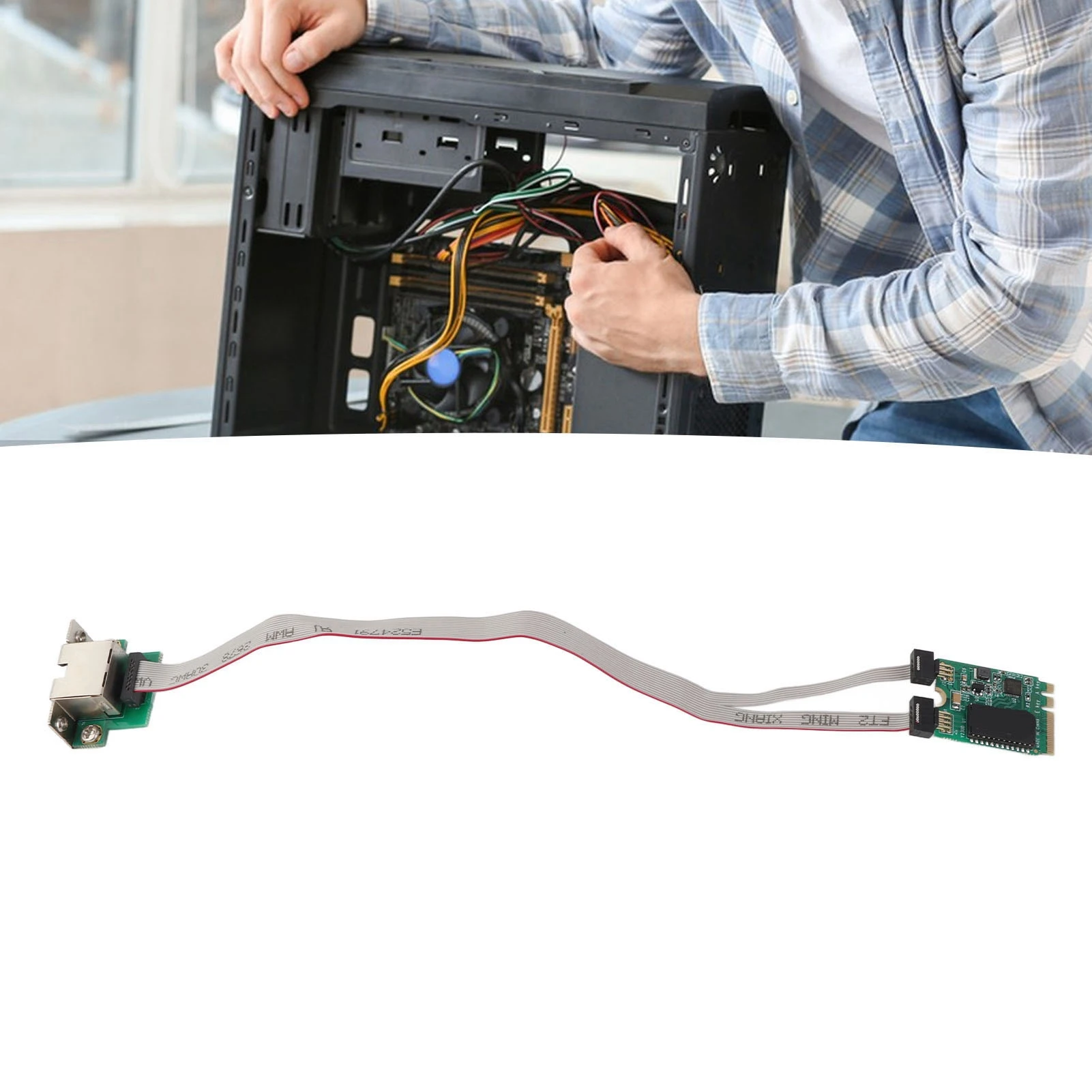 

RTL8111F Сетевая карта M.2 A+E Ethernet 1G/100M Мультигигабитная сетевая карта M.2 для Win 7 8 10 11 для Linux