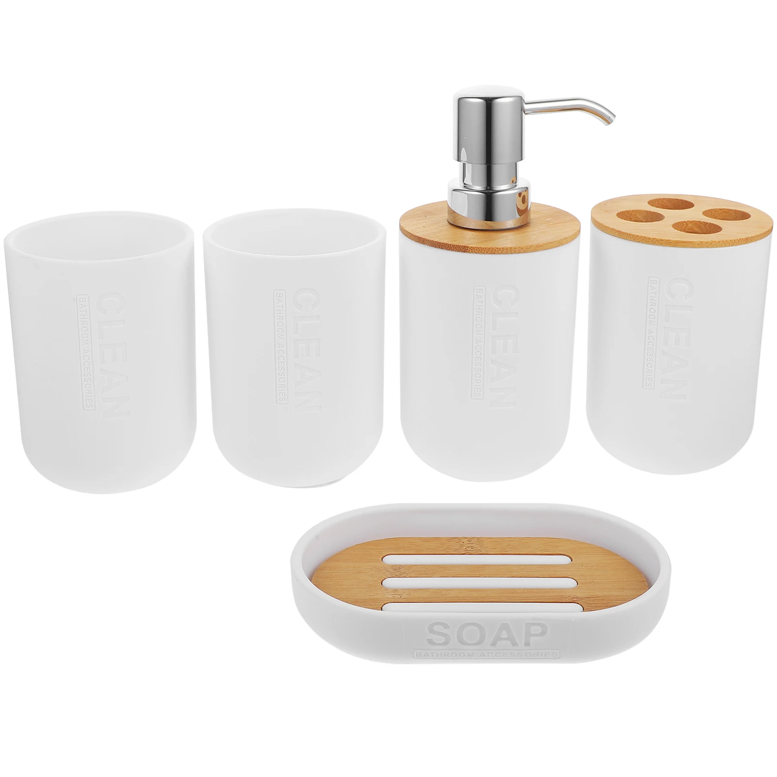 

1Set Bathroom Accessories Set Soap Dispenser Toothbrush Holder Soap Dish Elegant Vanity Countertop Storage Toothbrush Holder