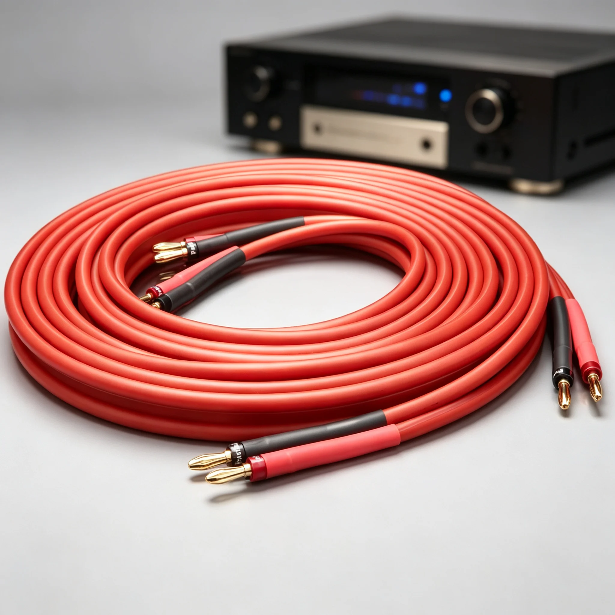 Audiophile 4Sq mm OFC Speaker Cable Gold Plated Banana to Banana Pair