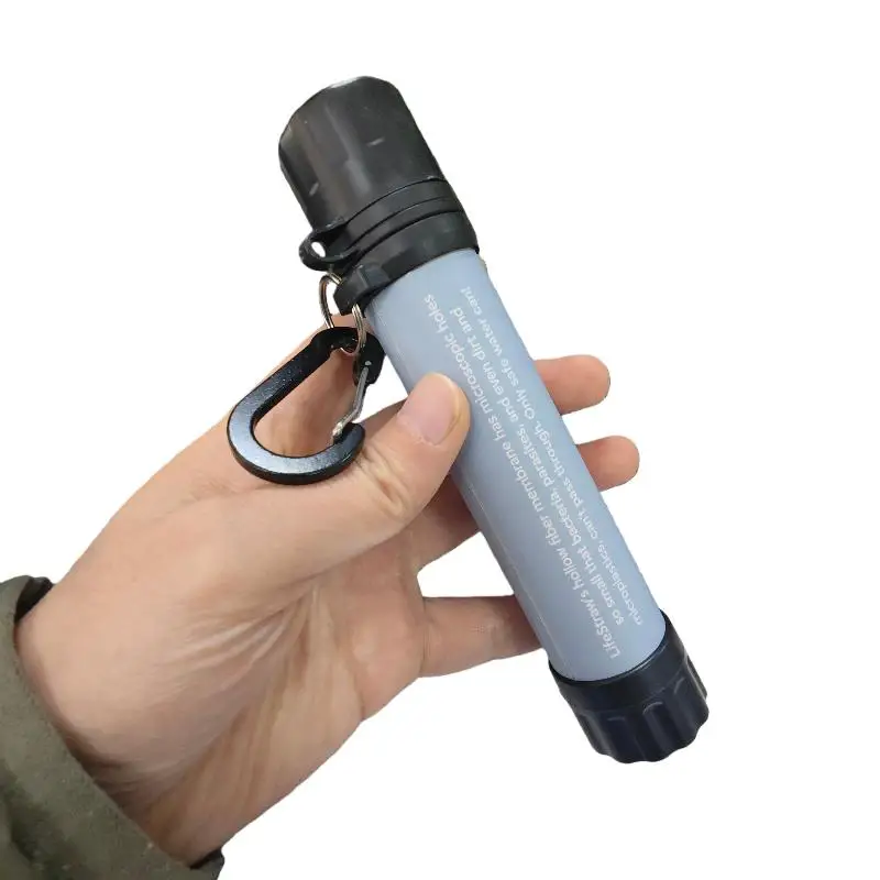 1set Personal Straw Water Filtration System Outdoor Filter Emergency Survival Purifier for Camping Hiking Climbing