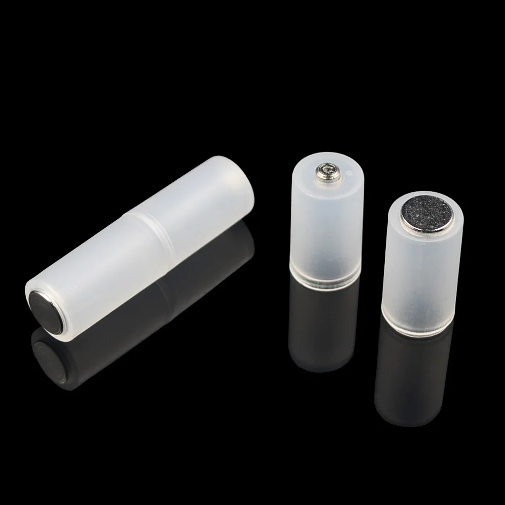 2/4/8 قطعة AAA إلى AA حجم خلية محول البطارية محول حامل حافظة الجلاد المحمولة شفافة خرطوشة تحويل البطارية #4