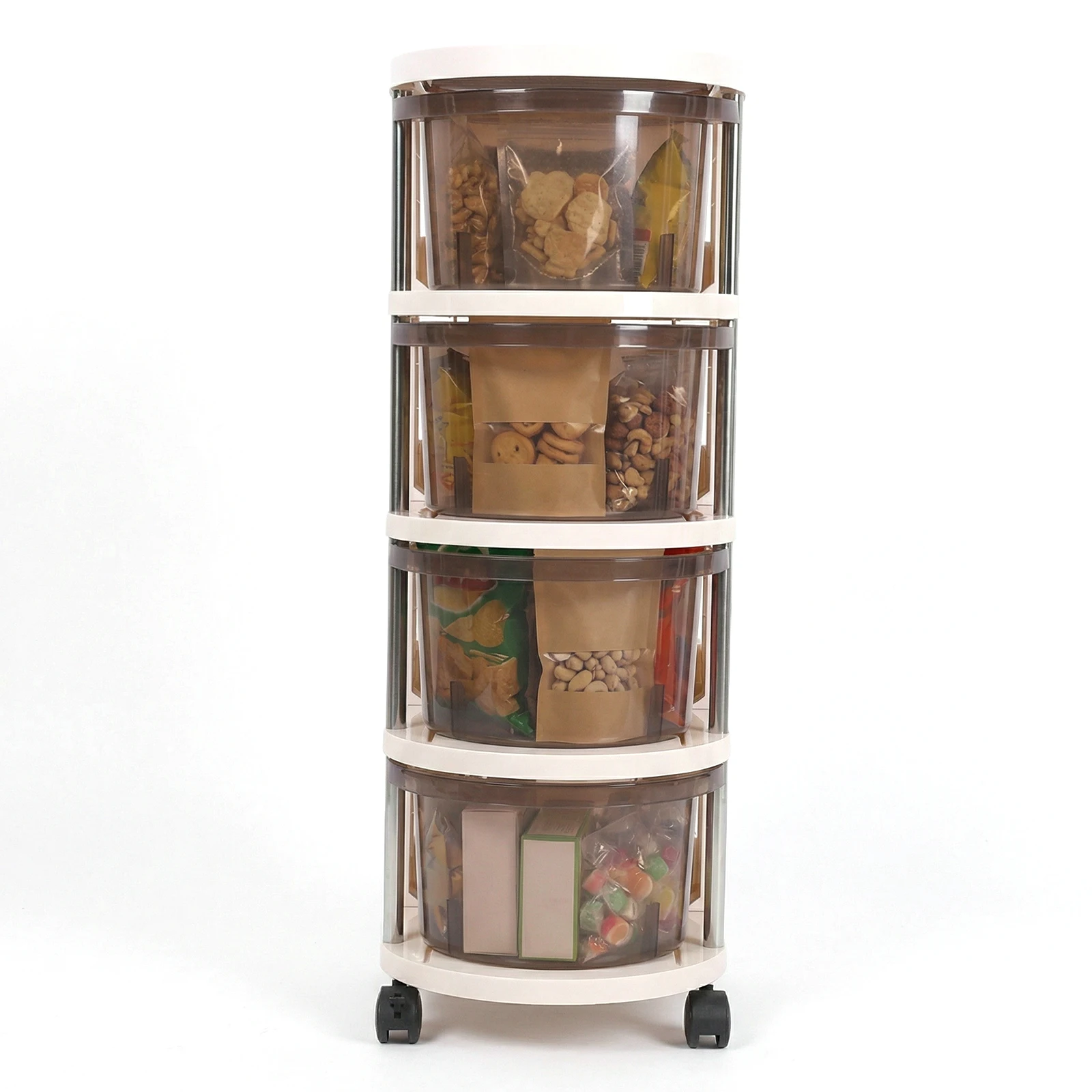 

Многофункциональная тележка-органайзер для закусок с 3/4/5 выдвижными ящиками, шкаф для хранения закусок для кухни, ванной, прачечной, для узких пространств