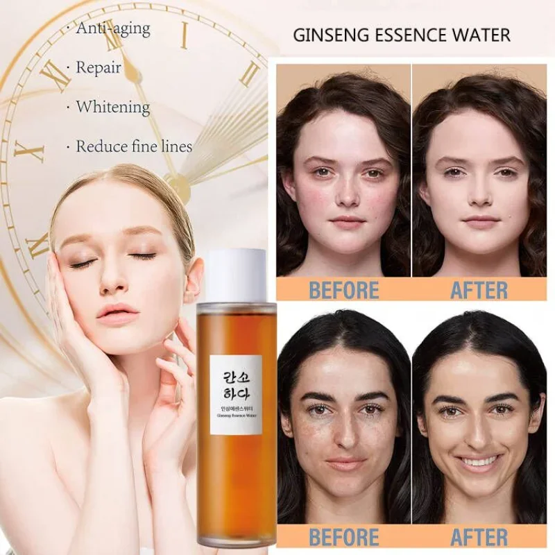 

Instant Wrinkle Removal Facial Ginseng Essence Anti-aging Fade Fine Lines Firming Moisturizing Beauty Skin Care Essence Water