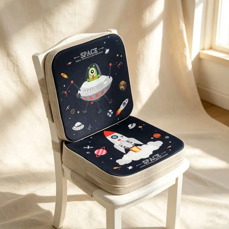 2Pcs/Set Booster Seat Cushion Children Increased Chair Pad Anti-Skid Waterproof Baby Dining Cushion Adjustable Chair Pad