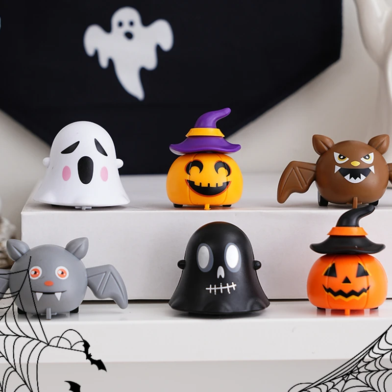 6 pz/set giocattoli per auto Pull-Back di Halloween per bambini mazze fantasma ornamenti per decorazioni per Festival di zucca regali creativi per bambini di Halloween