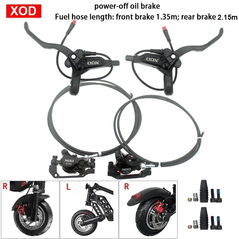 

XOD Electric Scooter Hydraulic Disc Brake E-Bike for 140 160 mm Rotor FOR Zero 10X 11X KUGOO G1 G2 Pro E-scooter Brake