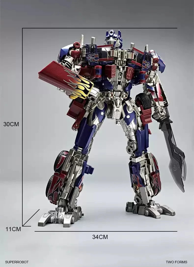 30CM Transformation Optimus Prime Bumblebee Megatron Schwarz Gold Roboter Spielzeug Legierung Star Commander Lkw Auto Spielzeug Action Figur geschenk – Detail 22
