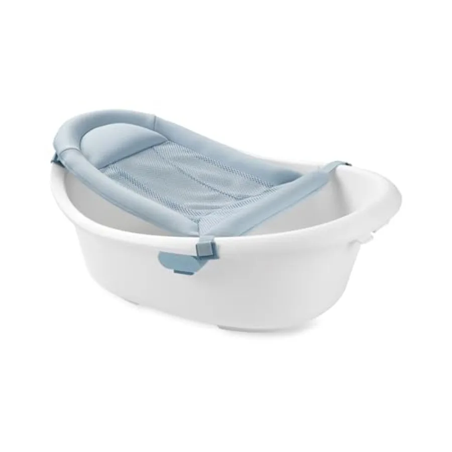 

Baby Bath Tub 4-in-1 Grow with Baby Infant to Toddler Bathtub with Supportive Sling and Sit-Up Support Wave Age 0m+