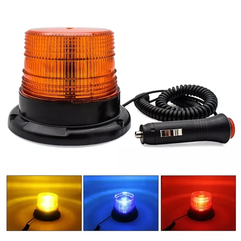 

Car Strobe Light Emergency Magnetic Flashing Traffice Indication Flash Beacon Light LED Orange Blue Red Flash Car Warning Light