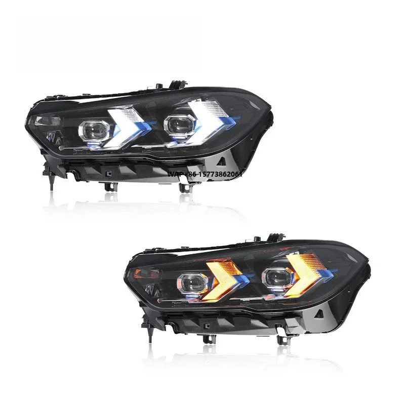 

1 Unit for 19-22 X5 Headlight Assembly G05 Modified New Arrow LED Daytime Running Light Steering Lens