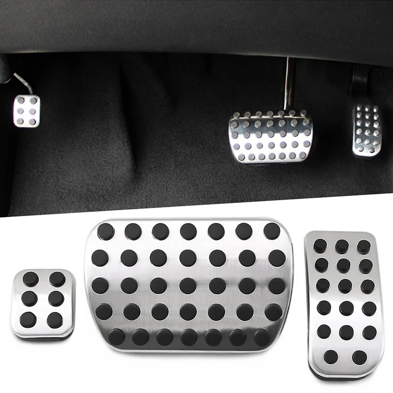 Stainless Steel Car Gas Fuel Brake Footrest Foot Pedal Pads Covers For Mercedes Benz V Class Vito Metris Viano W447 W639