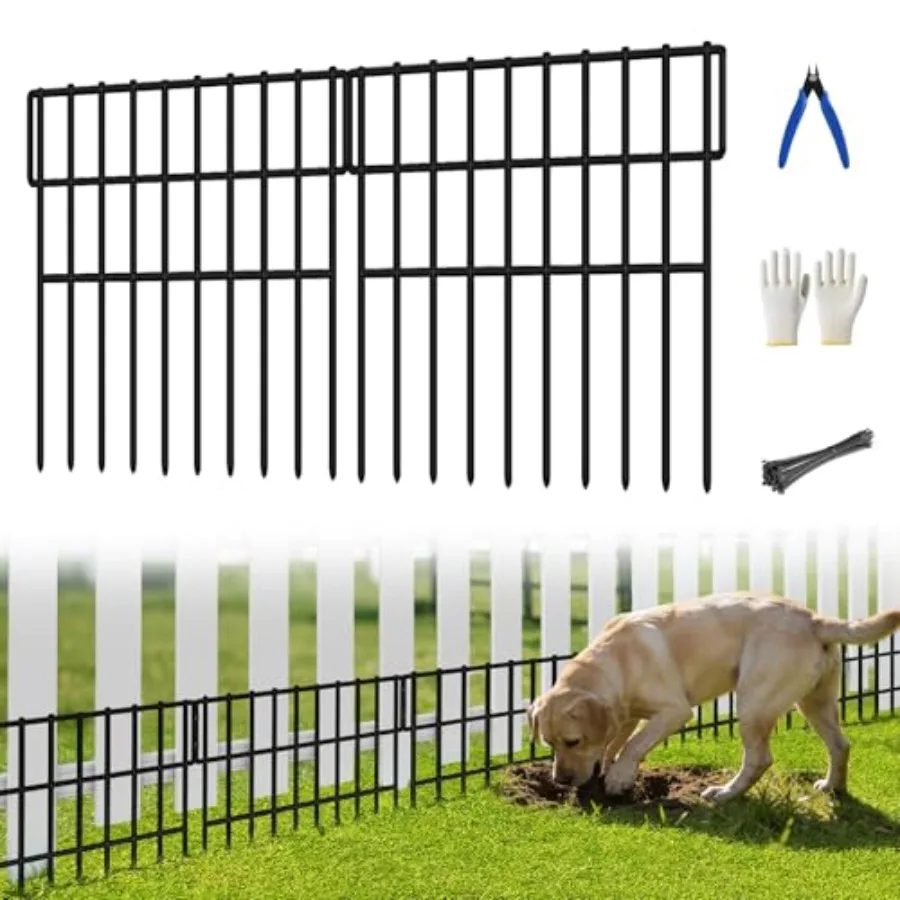 

30 Panels Garden Fence Animal Barrier Animal Barrier Fences No Dig Fence 42.5ft L x 13in(H) Dog Fencing Rabbit Fences 1.5