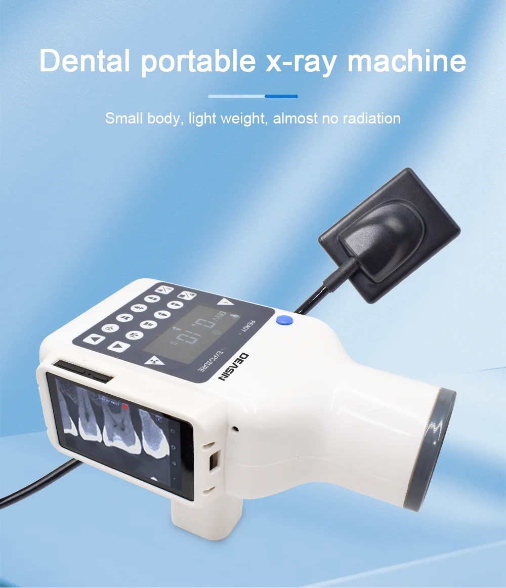 DEASIN Dental Hand-held Portable High Frequency X-ray unit machine with Digital Sensor Rvg dental image system