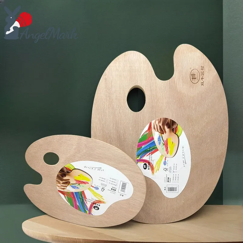 

Wooden Oil Painting Palette Oval rectangle big sizes For mixing Gouache Acrylic watercolor pigments Fine Arts Art supplies