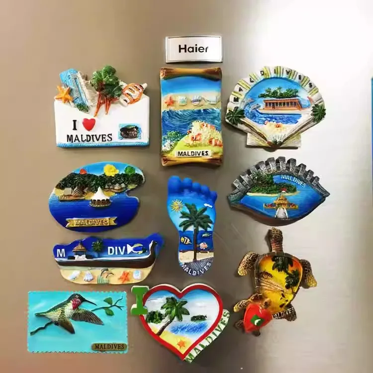 Maldives original sea view island magnet travel souvenir refrigerator magnet