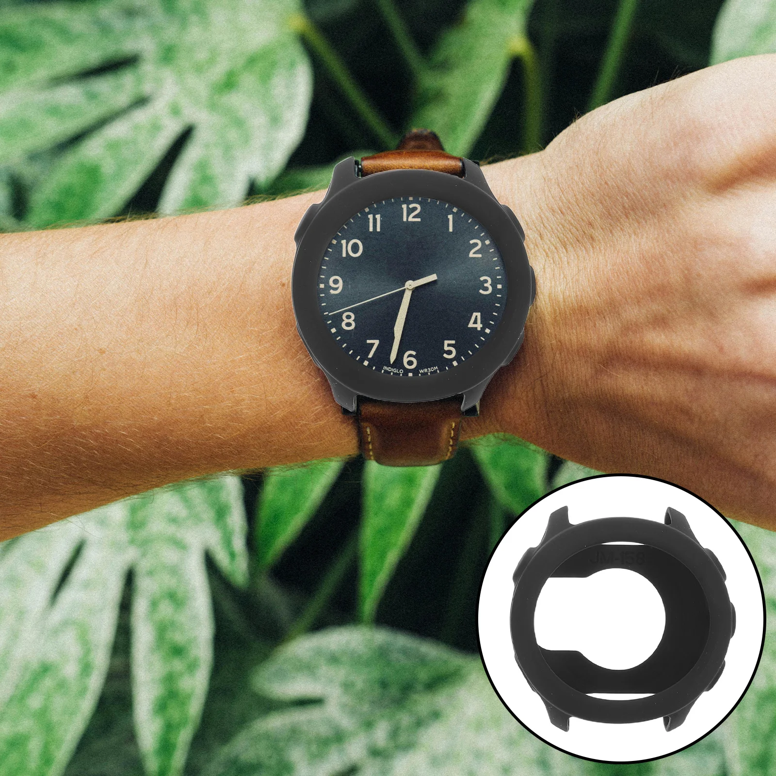 

8pcs Watch Case Cover Soft Silicone Protective Shell For Forerunner 158 Shockproof Bumper Dustproof Scratch Resistant