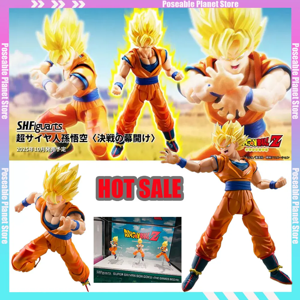 

100% оригинал BANDAI Dragon Ball Z S.H.Figuarts SHF Son Goku Аниме-фигурка 3.0 Super Saiyan The Games Begin Коллекция Фигурка Игрушка