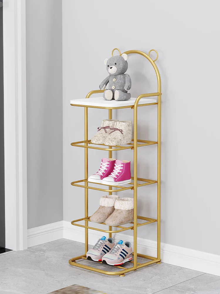 Children shoe rack simple door home cabinet girl storage baby mini entry small narrow