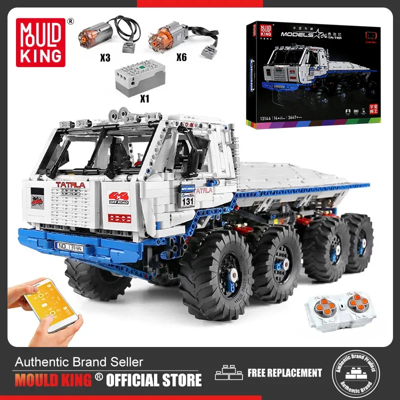 MOULD KING 13144 Technical Building Blocks Arakawa Tow Off-road Truck 8x8 model MOC Bricks Kids Toys Christmas Gifts