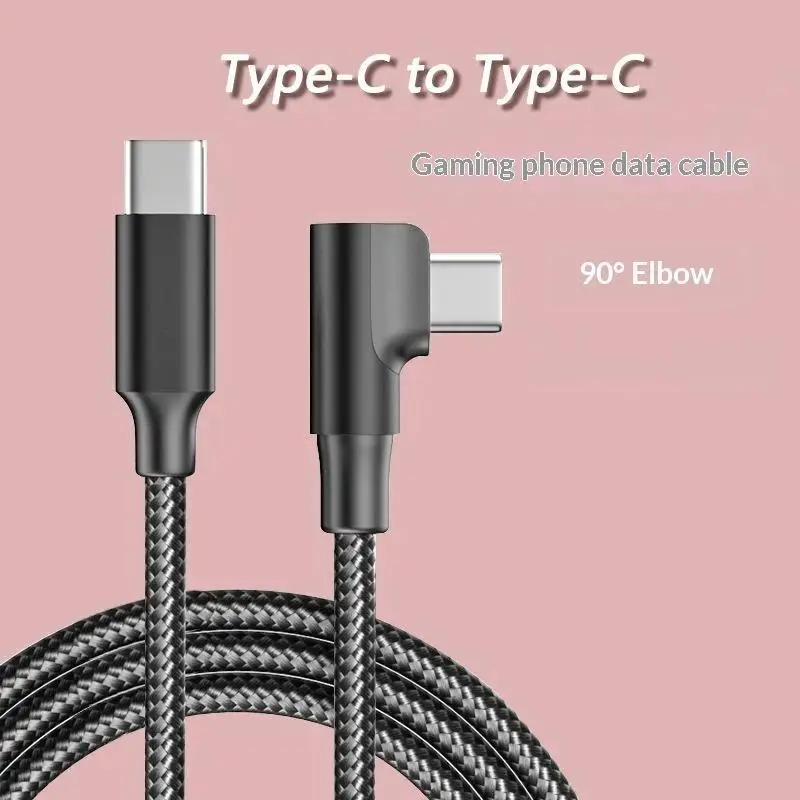 90 Degree USB C to USB C Cable 60W PD Fast Charging Braided 1M Cord for   Android Phone Laptop