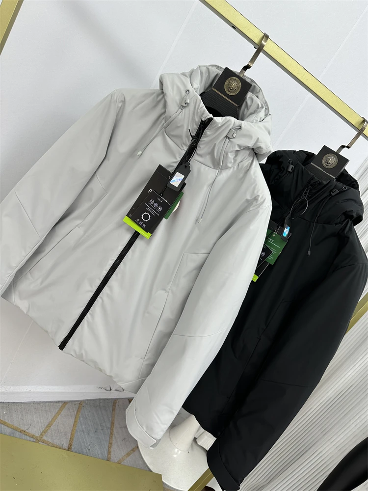 

Мужская пуховая куртка премиум-класса: ветрозащитная, водонепроницаемая, с термоотражающим эффектом, капюшоном, для активного отдыха, модная, городская, утепленная, на молнии