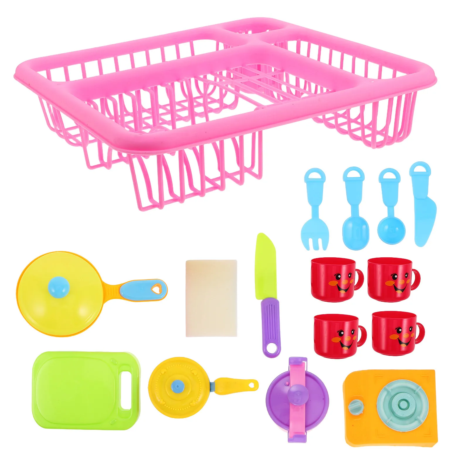 

1Set Kids Play Kitchen Accessories Childrens Kitchen Set Realistic Design Vibrant Colors Educational Fun Playset