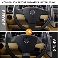 For VW Golf 5 MK5 Passat B6 Jetta Tiguan Touran Car Steering Wheel Decoration Cover Trim Sticker Car Accessories 2