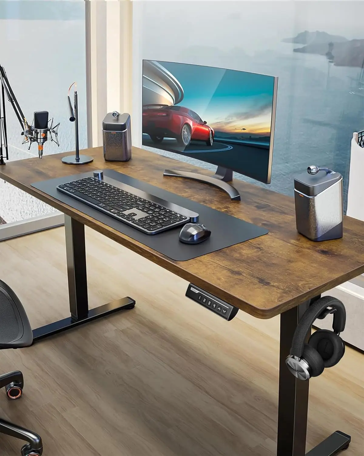 

Height Adjustable Electric Standing Desk, 48 x 24 Inches Sit Stand up Desk, Memory Computer Home Office Desk