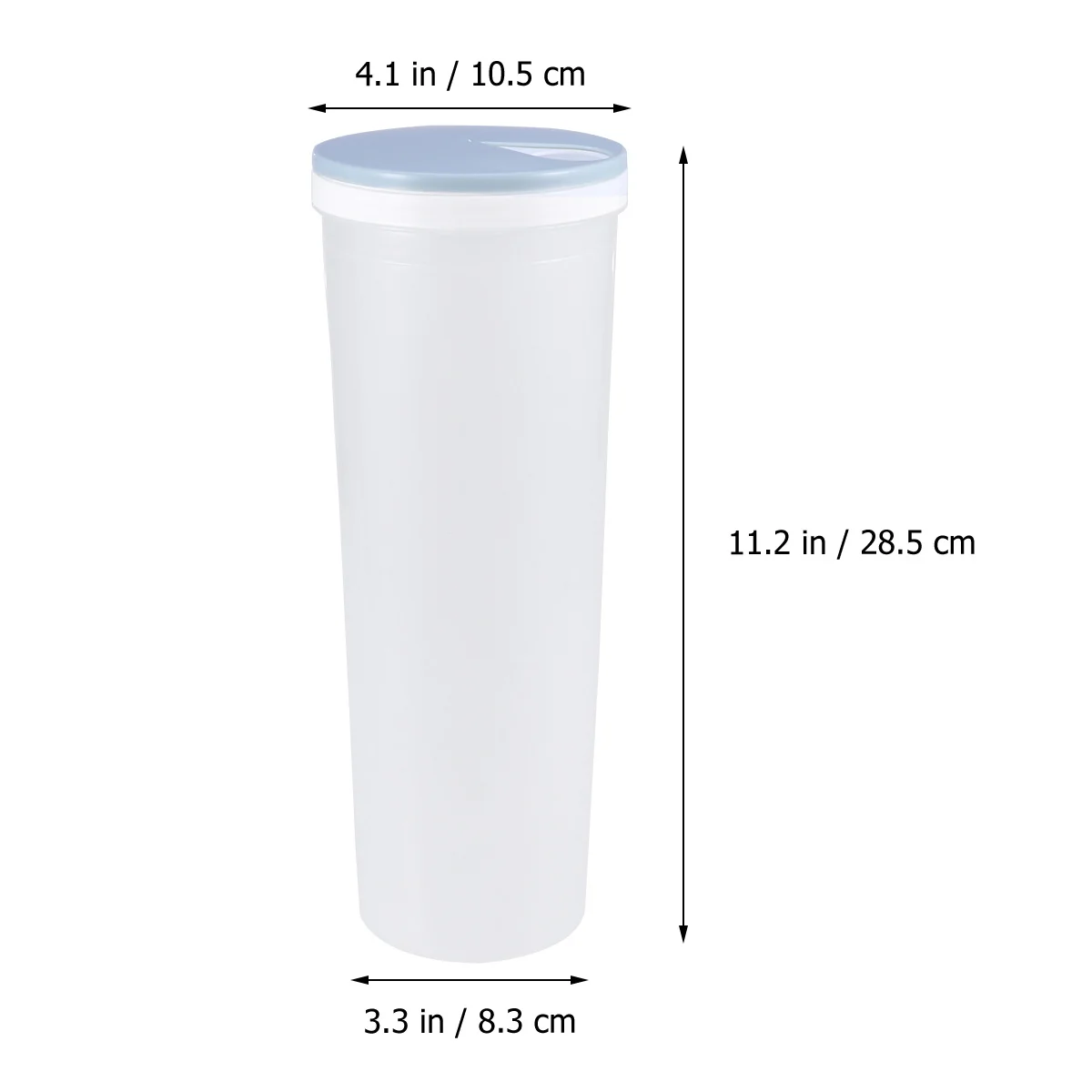 

Light Blue Food Storage Box Multifunction Noodles Container Clear Spaghetti Holder Rotatable Lid Waterproof Mothproof Grains