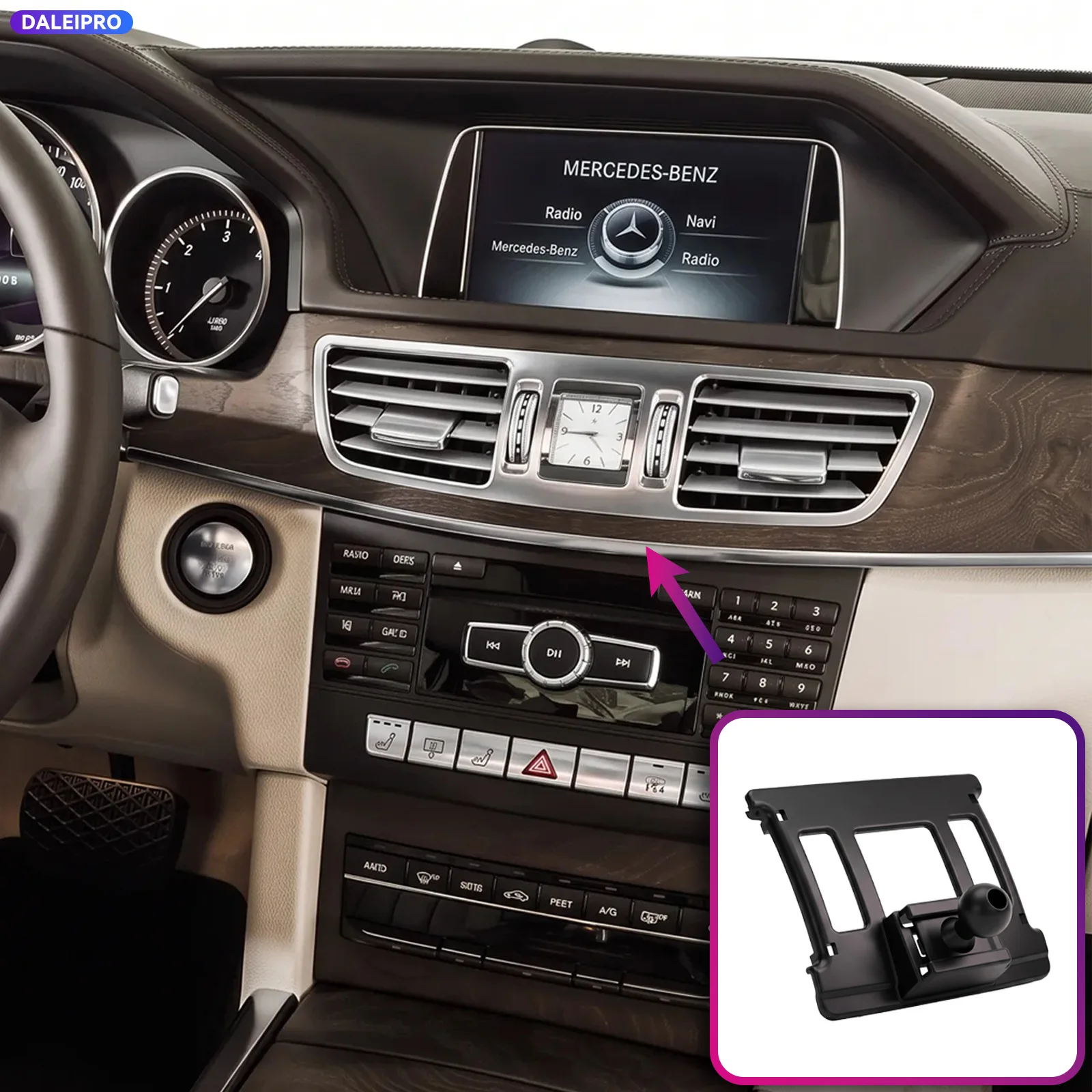 Suporte de Telefone Específico para Veículo Mercedes-Benz Classe E W212 2014 2015 2016, Base de Suporte de Telefone Inteligente para Carro, Suporte de