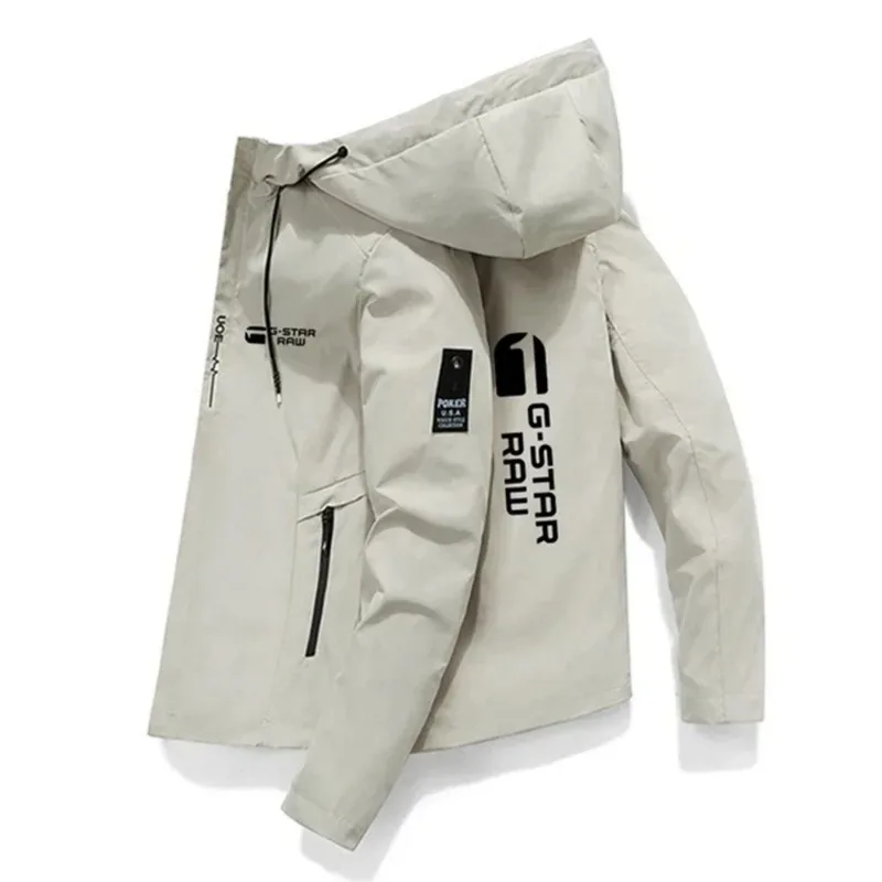 Men's Autumn Winter Printed Windbreaker Windproof Outdoor Sports Jacket Casual Warm Premium Quality Activewear