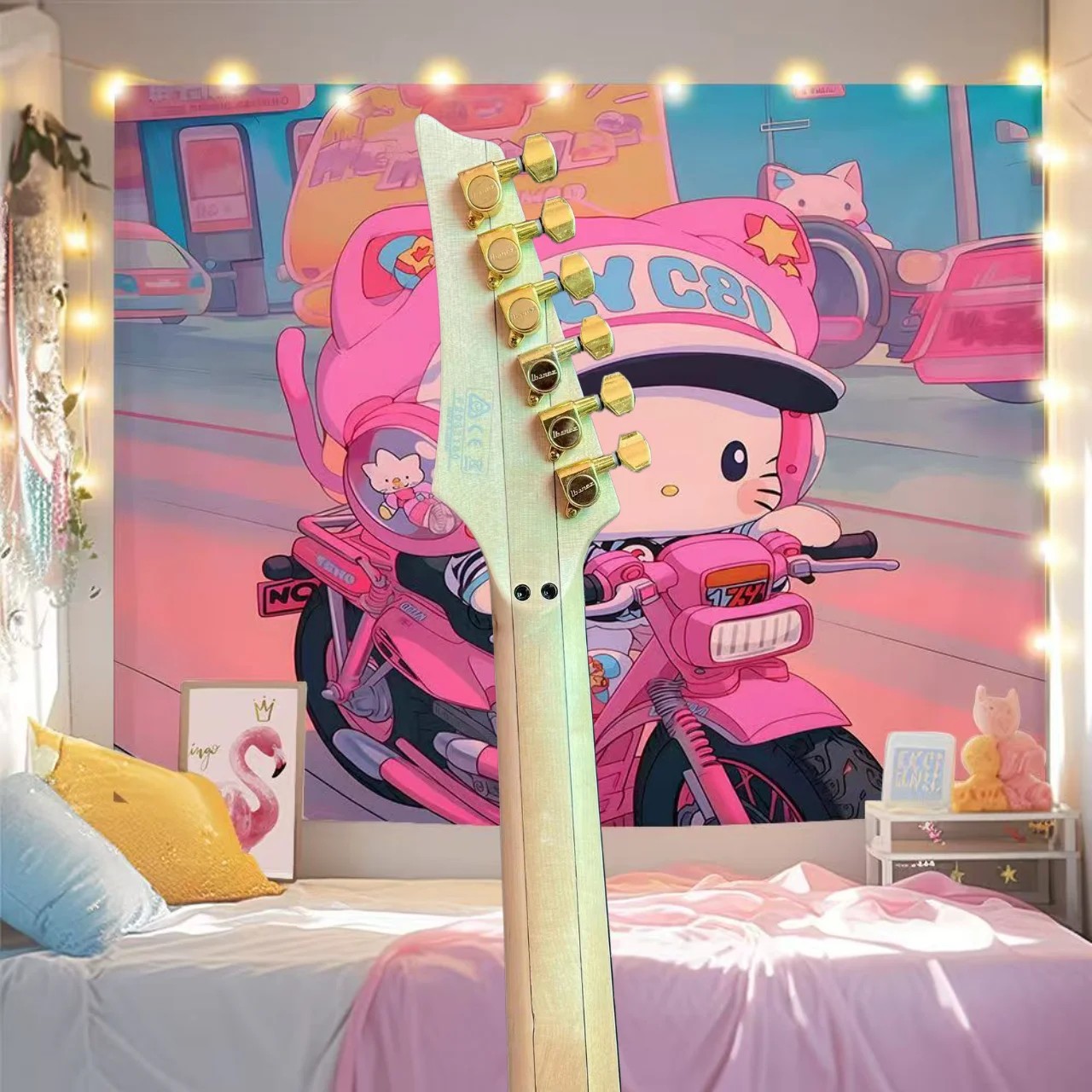 Electric guitar, made of factory customized maple and peach wood. Multiple colors, available in stock, free shipping ASD1