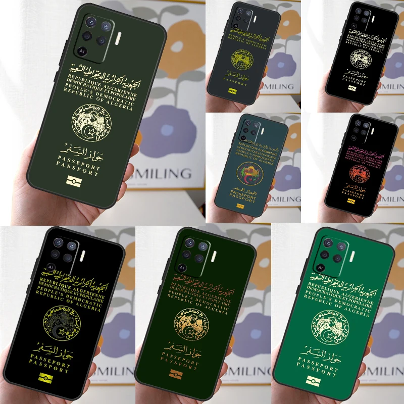 Algerian Passport For OPPO A98 A78 A58 A79 A15 A17 A77 A16 A76 A96 A52 A72 A5 A9 A94 A74 A57S A53S A54S Case