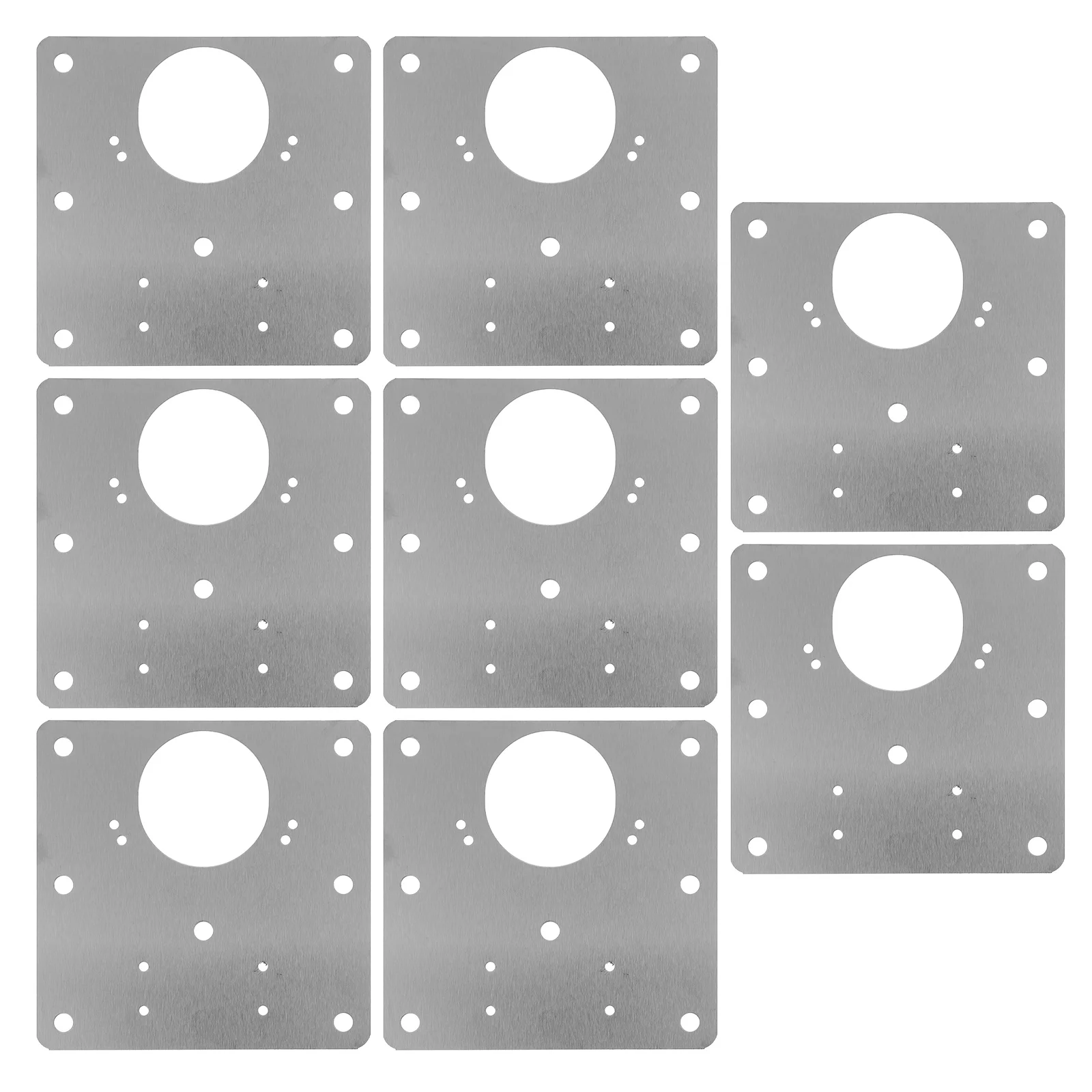 

8pcs Cabinet Repair Board Cupboard Door Plate Fixing Stainless Steel Hinges Filler Plates for Kitchen Small Hole Repair Door