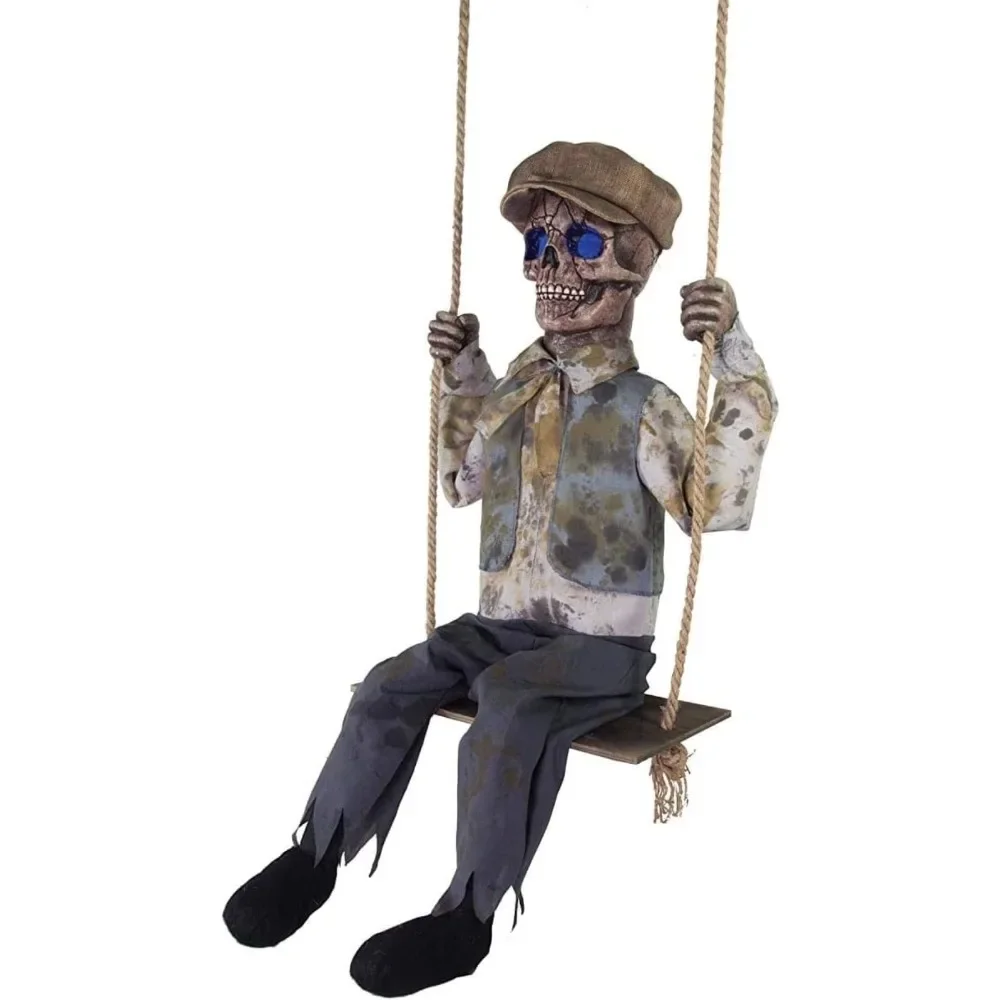 

Swinging Skeletal Boy Halloween Prop