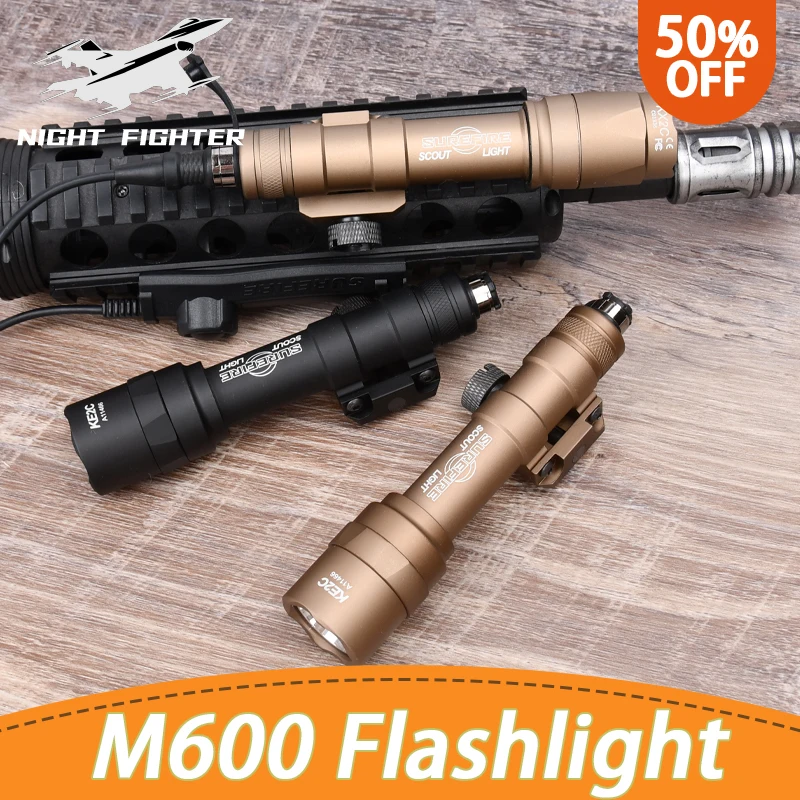 Wadsn Surefir M600 M600C M600U Airsoft Powerful Flashlight Weapon Gun Scout Light Accessories Fit 20mm Rail Hunting Outdoor Hunt