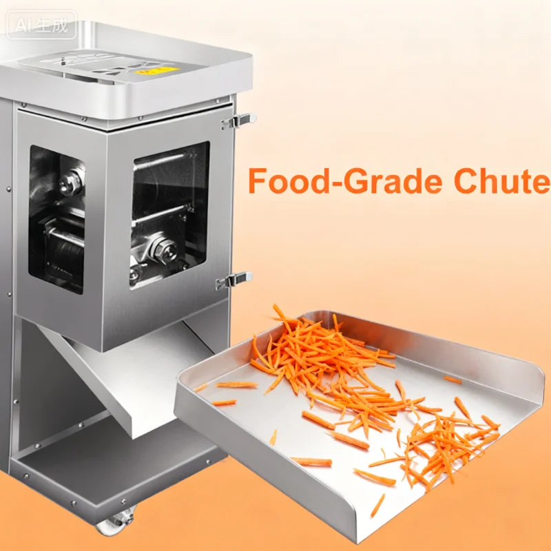 Affettatrice commerciale per carne in acciaio inossidabile, trituratrice per cubetti, taglio flky, taglierina elettrica 220V