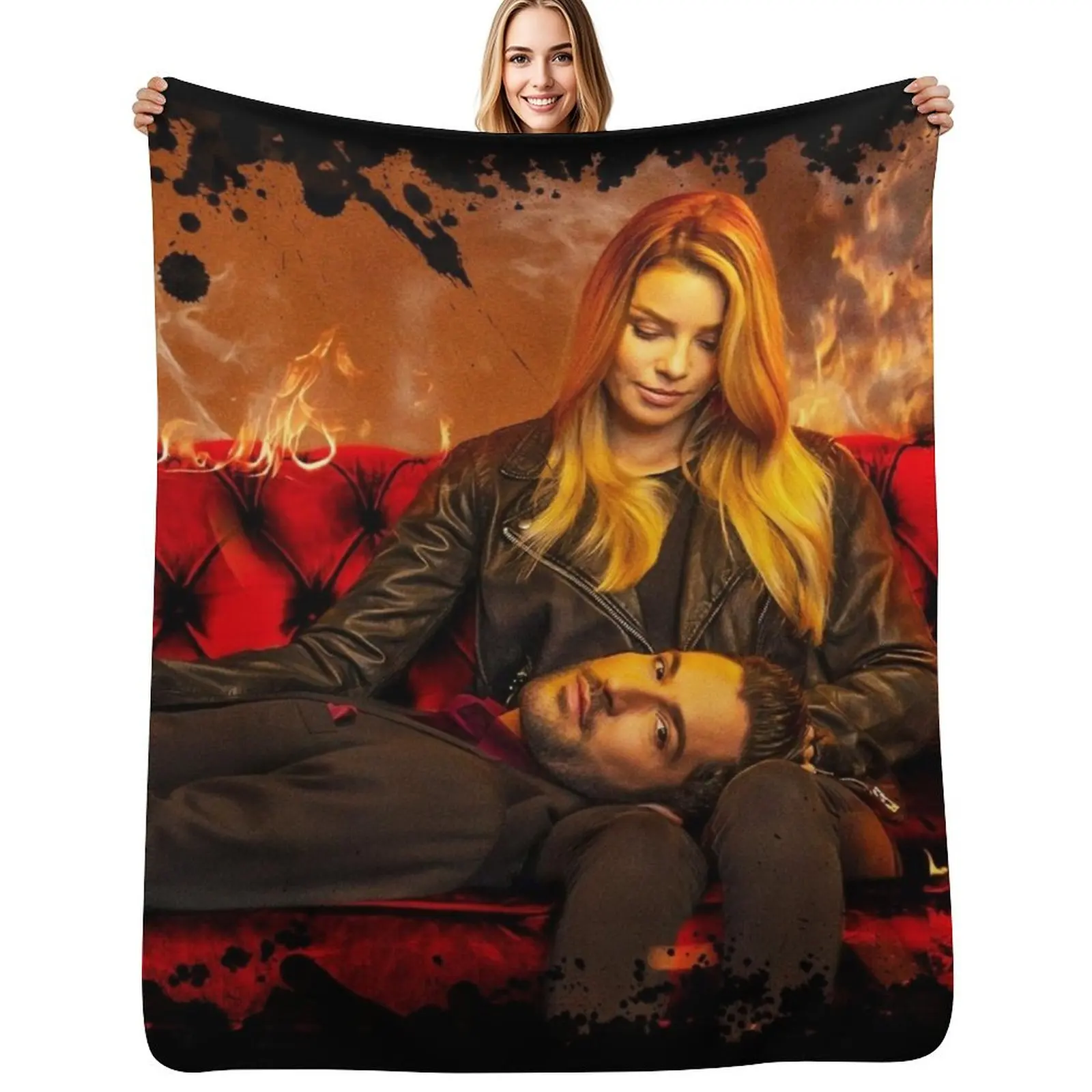 LUCIFER Throw Blanket christmas decoration Luxury Thicken Decorative Beds For Decorative Sofa Flannels Beach Blankets